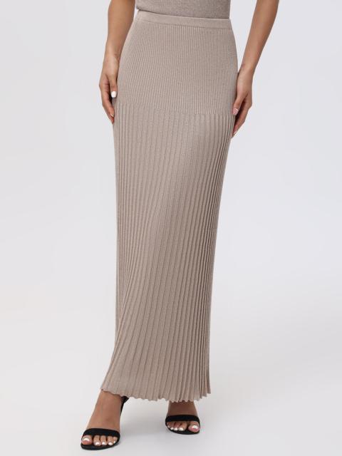 525 america Eloise: Metallic Maxi Pleated Skirt