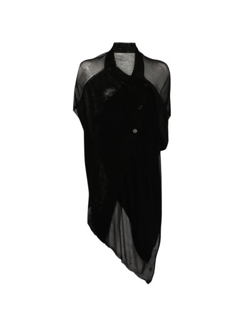 Yohji Yamamoto asymmetric sheer top