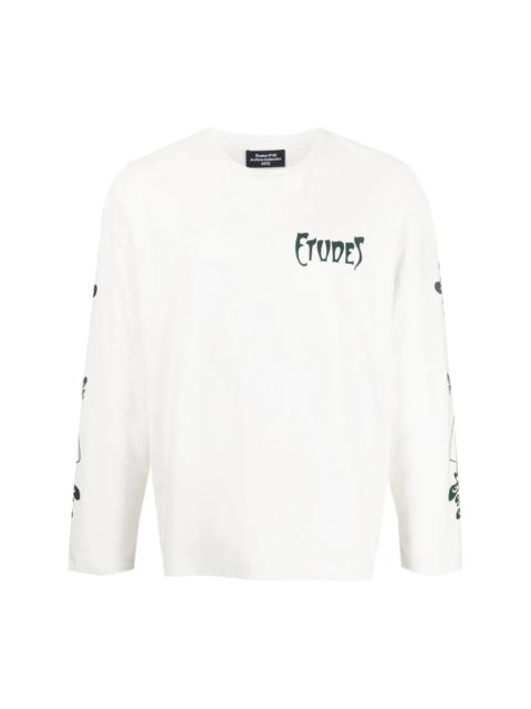 logo-print detail long-sleeved jumper