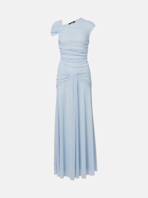 ROTATE Asymmetric draped maxi dress