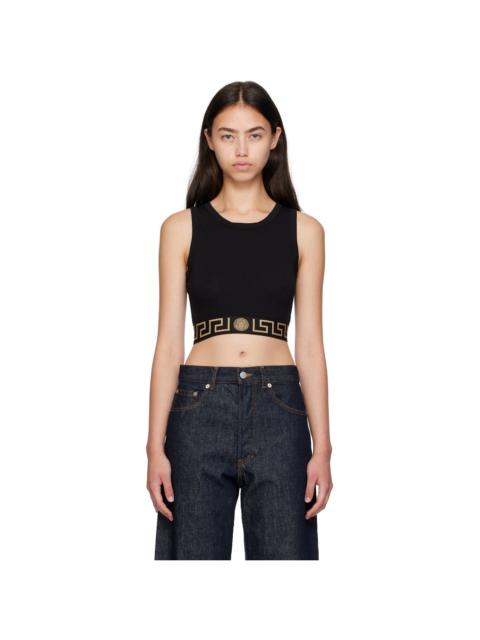 VERSACE Black Greca Border Tank Top