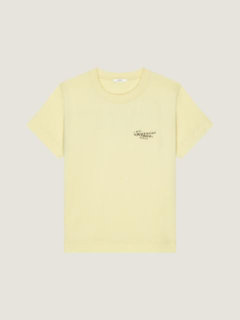 Givenchy T-SHIRT IN COTTON WITH GIVENCHY STAMP PRINT