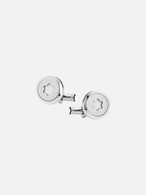 Montblanc Starwalker Cufflinks, round in stainless steel with illuminating Montblanc emblem