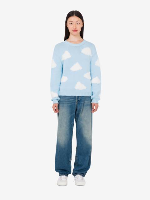 Moschino ARCHIVE CLOUDS ORGANIC COTTON BLEND PULLOVER