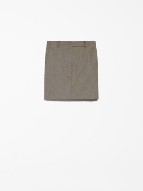 Max Mara LUCIANA Short jaspé wool skirt