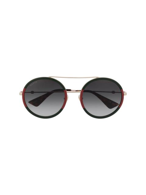 GUCCI double-bridge round-frame sunglasses