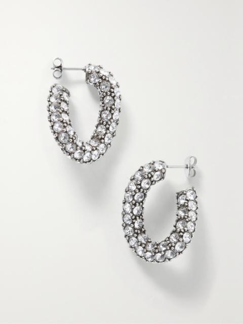 Isabel Marant Silver-tone Crystal Hoop Earrings