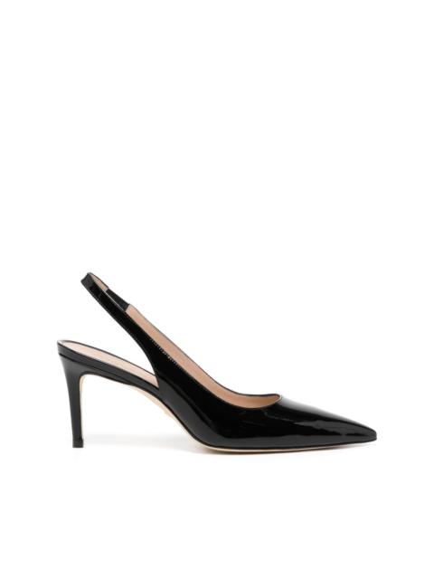 70mm slingback patent leather pumps