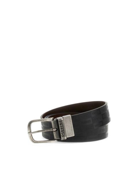 GUESS USA logo-embossed reversible belt