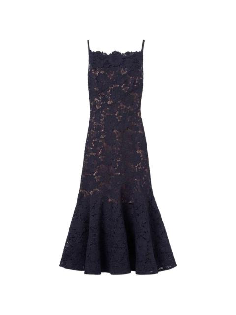 self-portrait spiral lace midi dress