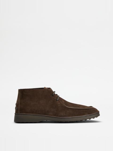Tod's DESERT BOOTS IN SUEDE - BROWN