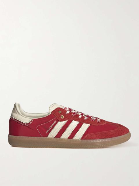 Samba Suede and Croc-Effect Leather-Trimmed Nylon Sneakers