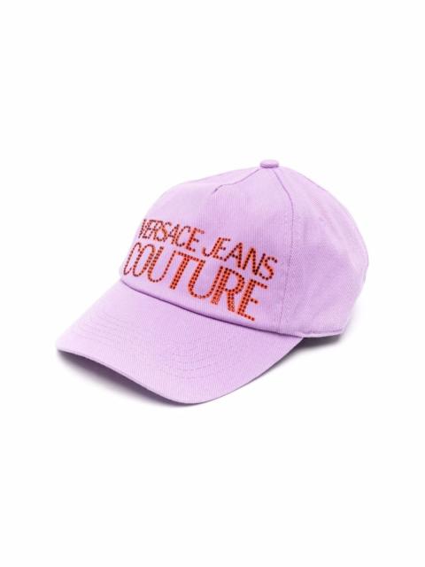 VERSACE JEANS COUTURE embellished logo baseball cap