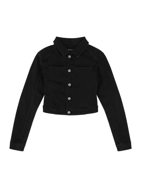 entire studios MICRO DENIM JACKET MAGNETITE