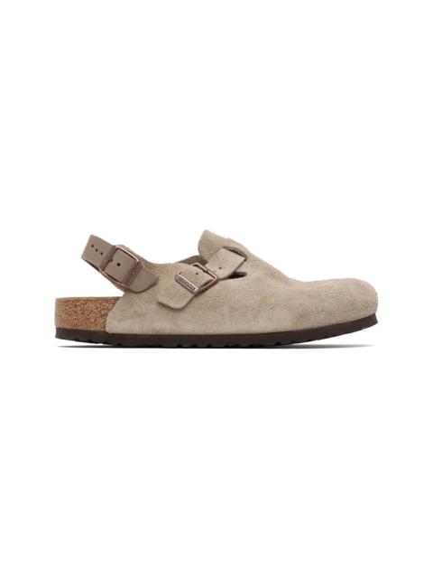 BIRKENSTOCK Taupe Regular Tokio Slip-on Loafers