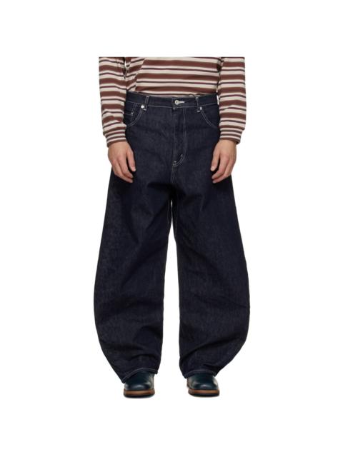 Comme des Garçons Homme Navy Cotton Reactive Jeans