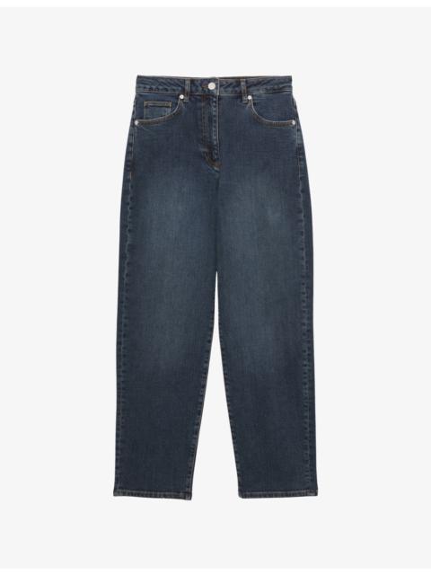 REISS Marcie Straight-Leg Stretch-Denim Jeans