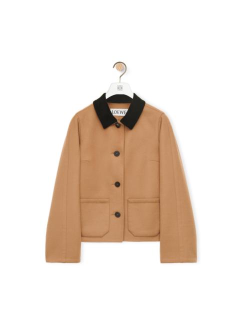 Loewe Short button jacket in wool and cashmere