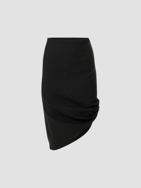 CAROLINA HERRERA Women's Asymetric Stretch-Wool Knee-Length Skirt - Black