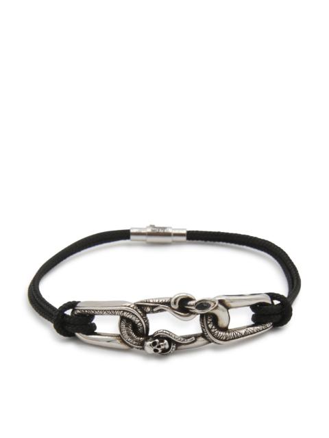 Alexander McQueen silver and black bracelets