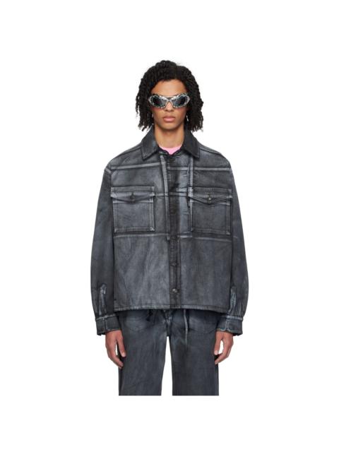 OTTOLINGER Black Oversized Denim Shirt