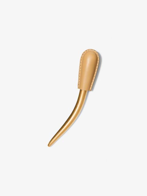 MICHAEL KORS COLLECTION Leather Wrapped Brass Hair Pin