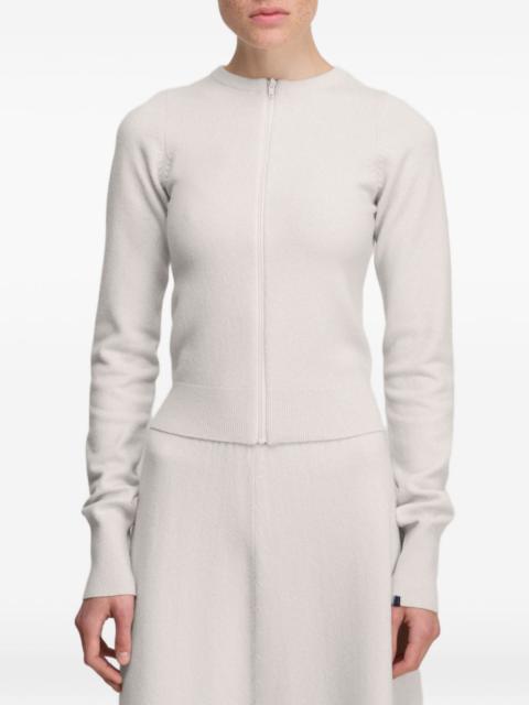 extreme cashmere Tangerine zip-up cardigan