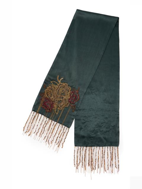 Dries Van Noten Embroidered Silk Scarf