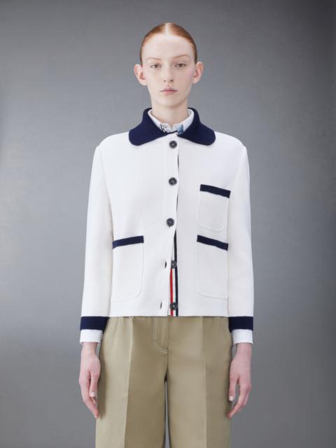 Thom Browne colourblock-trims knitted cardigan