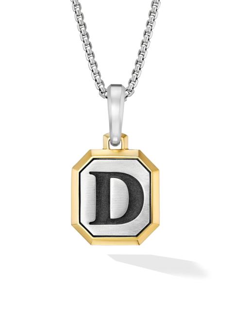 DAVID YURMAN Men's Initial Amulet in Sterling Silver - D Silver