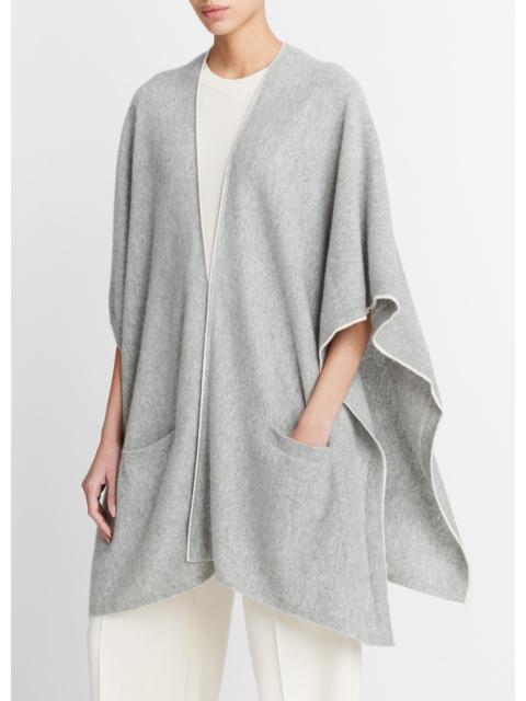 Vince Tipped Jersey-Knit Cashmere Cape