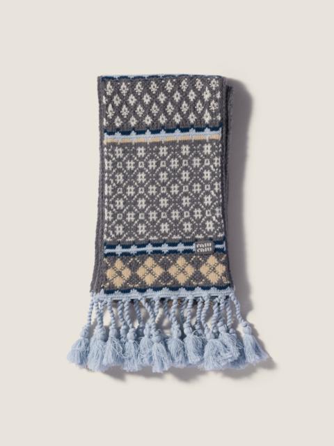 Miu Miu Wool and cashmere scarf