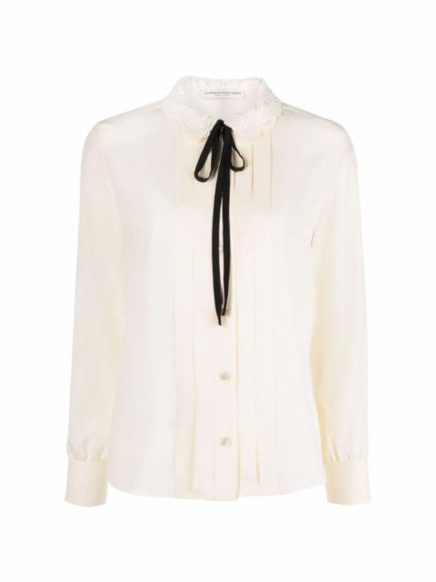 Alessandra Rich tie-fastening long-sleeve blouse