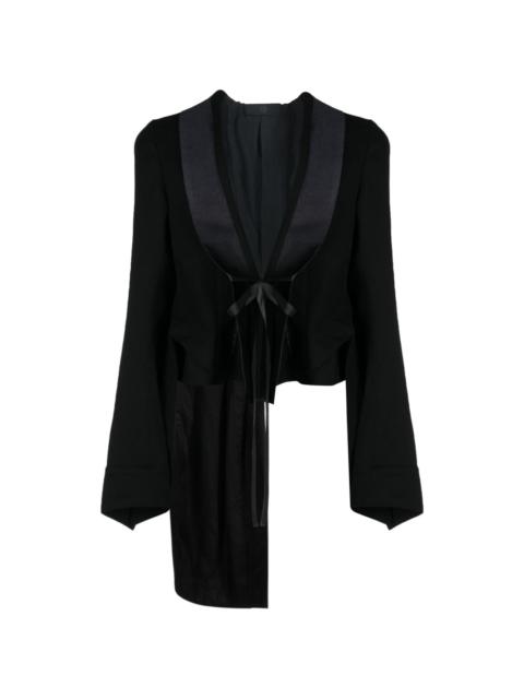 Marc Le Bihan asymmetric tie-fastening jacket