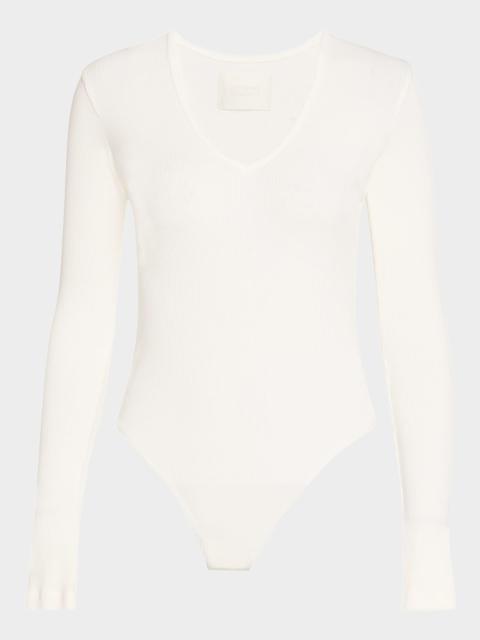 Citizens of Humanity Helsa Ribbed Deep-V Bodysuit