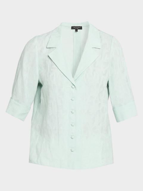rag & bone Carmella Puff-Sleeve Blouse