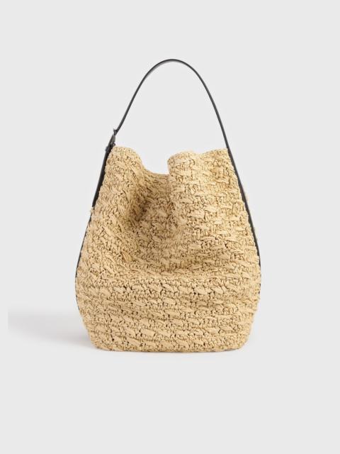 TOTEME Belted paper raffia tote natural