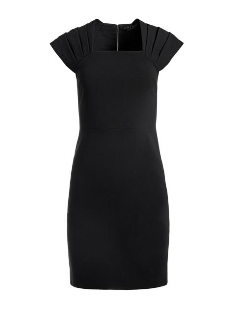 Alice + Olivia KIRO PLEATED SHOULDER DRESS