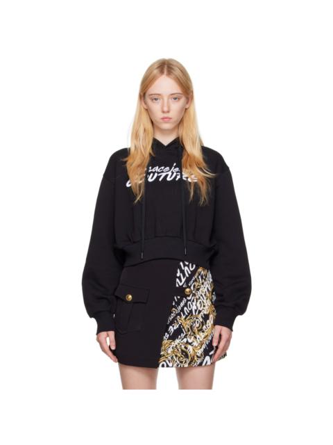 VERSACE JEANS COUTURE Black Embroidered Hoodie