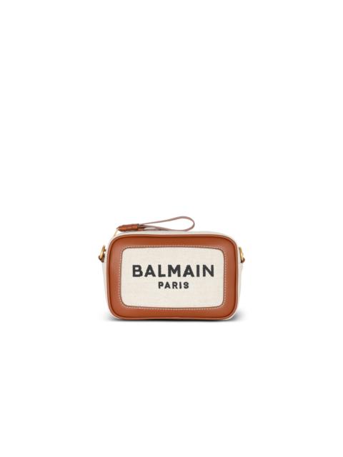 Balmain B-Army canvas and leather clutch