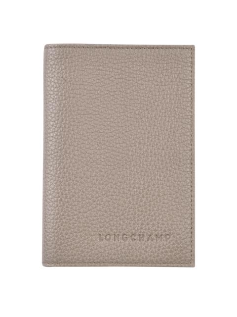 Longchamp Le Foulonné Passport cover Turtledove - Leather