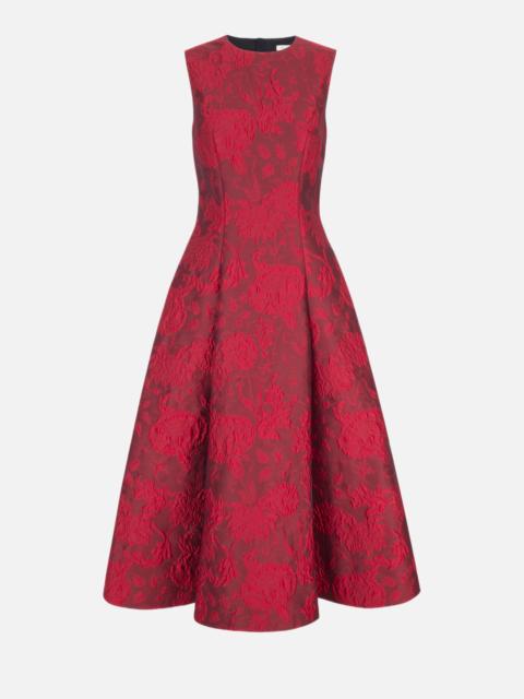 EMILIA WICKSTEAD Mara Dress in Red Floral Cloque
