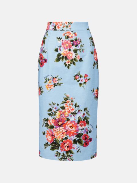 Dolce & Gabbana Floral cotton pencil skirt