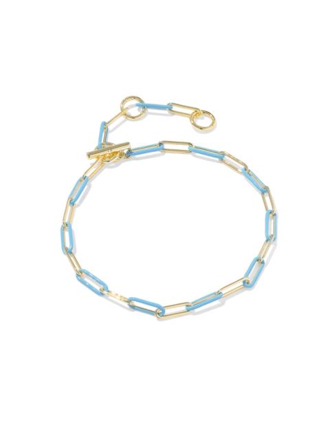 KENDRA SCOTT Courtney Gold Enamel Link and Chain Bracelet