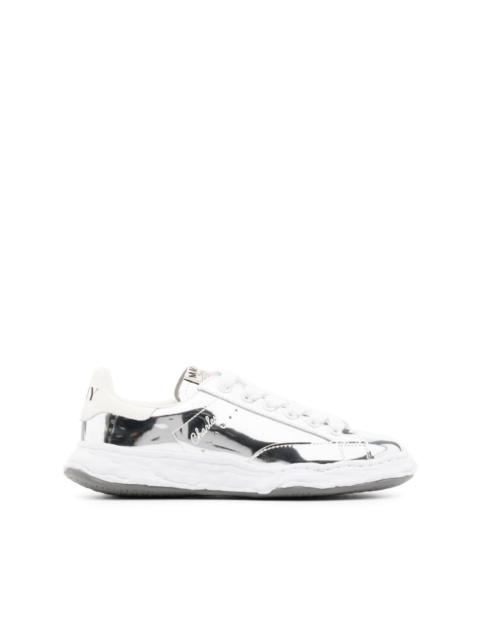 Charles lace-up metallic sneakers