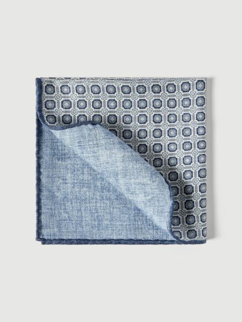 Brunello Cucinelli Silk pocket square with geometric design