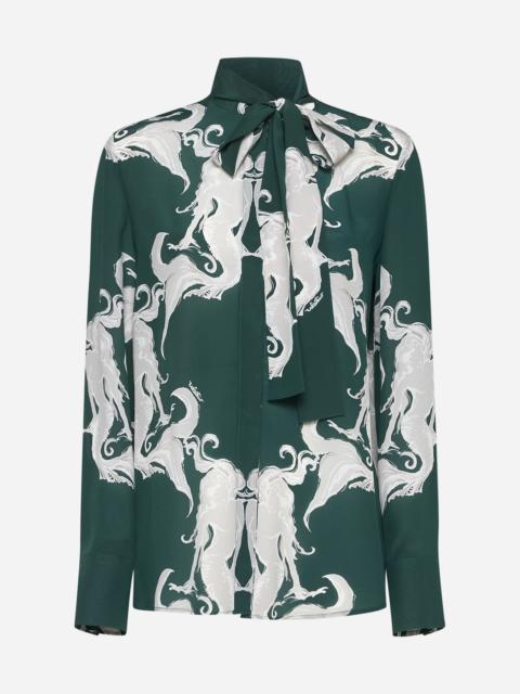 Valentino print silk shirt