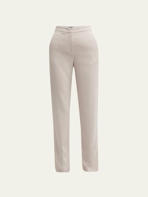 GIORGIO ARMANI Viscose Cady Straight-Leg Trousers