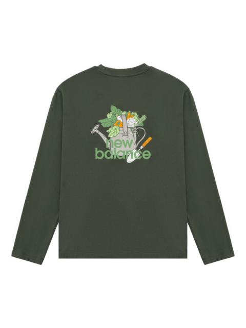 New Balance New Balance Logo Graphic Print Top 'Green' AMT31329-DON