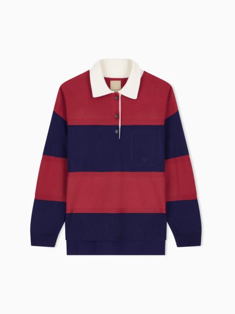 EMPORIO ARMANI BOTEH CAPSULE COLLECTION POLO-COLLAR JUMPER